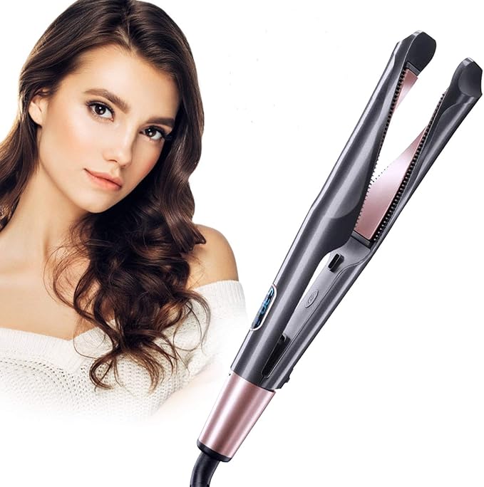 Professional Hair Straightener Curling Iron 2 in 1 Tourmaline Ceramic