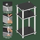Furinno Just 3-Tier Side Table White Espresso Bedside End Table view 4