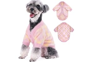 Algudbilt Dog Sweater Winter Clothes for Small Dogs - Cat Knitwear XXS XS S Medium Coat - Jacket for Boy Girl Puppy - Stretchy Costumes Deluxe Soft Warm Outfit Apparel (Apricot Pink, X-Large)