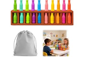 Vodolo 20pcs Bottle Color Match Game，Family Matching Games for Kids 8-12,Memory and Logical Training Bottle flip Game for fmaily, Party Activities