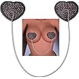 VERAMI Rhinestone Nipple Covers Pasties - Carnival Raves Hollywood Rave Reusable Bra Petal Diamond Stickers Gift for Women