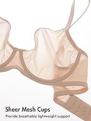 DELIMIRA Women's Cosnufy Sheer Mesh Bra Full