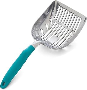 DuraScoop Jumbo Cat Litter Scoop, All Metal End-to-End with Solid Core, Sifter with Deep Shovel, Multi-Cat Tested Accept No Substitute for the Original (colors may vary)
