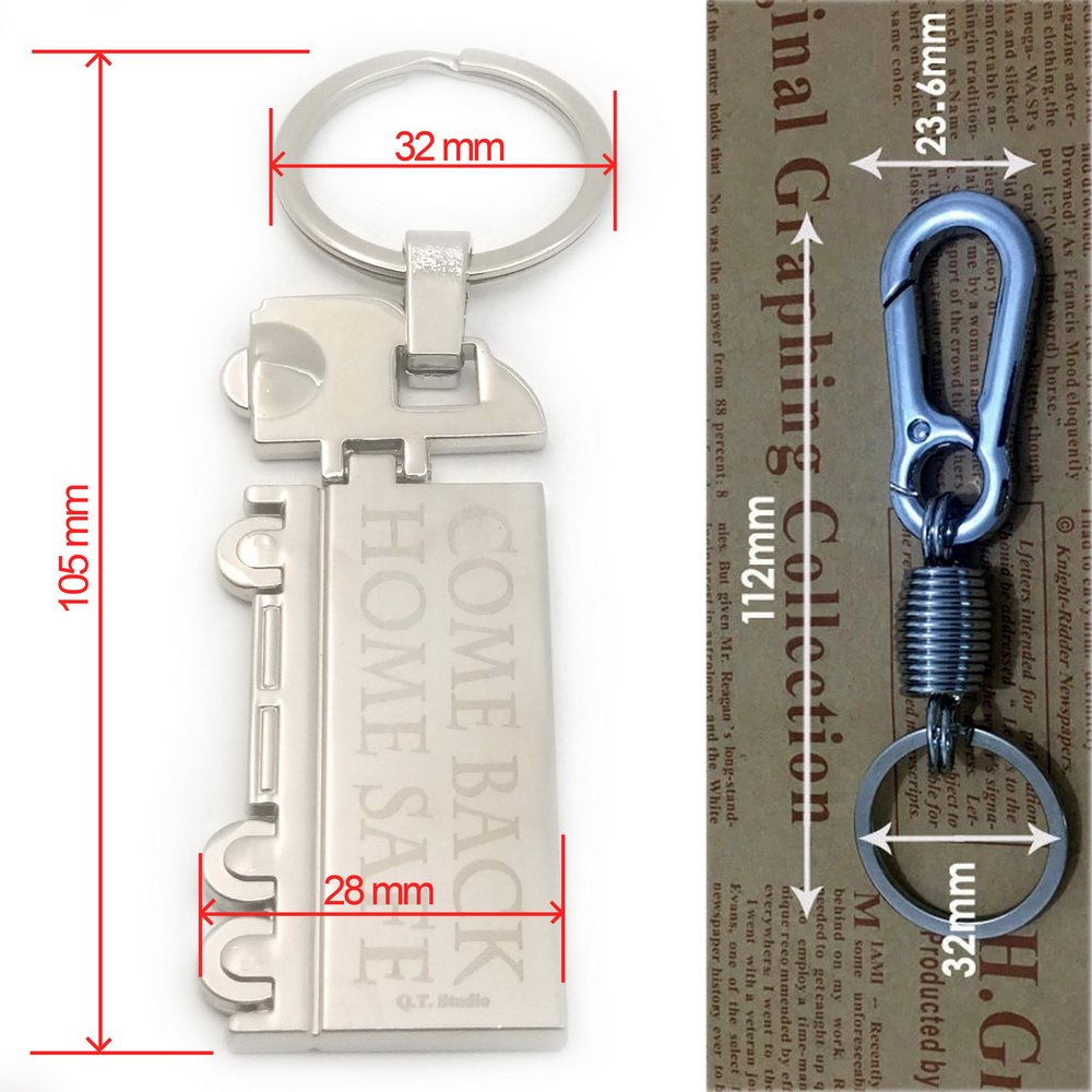 Truck Key chain, Trucker Blessing Benediction Prayer Talisman, Extra Free Carabiner Shape Pack (Come Back Home Safe)