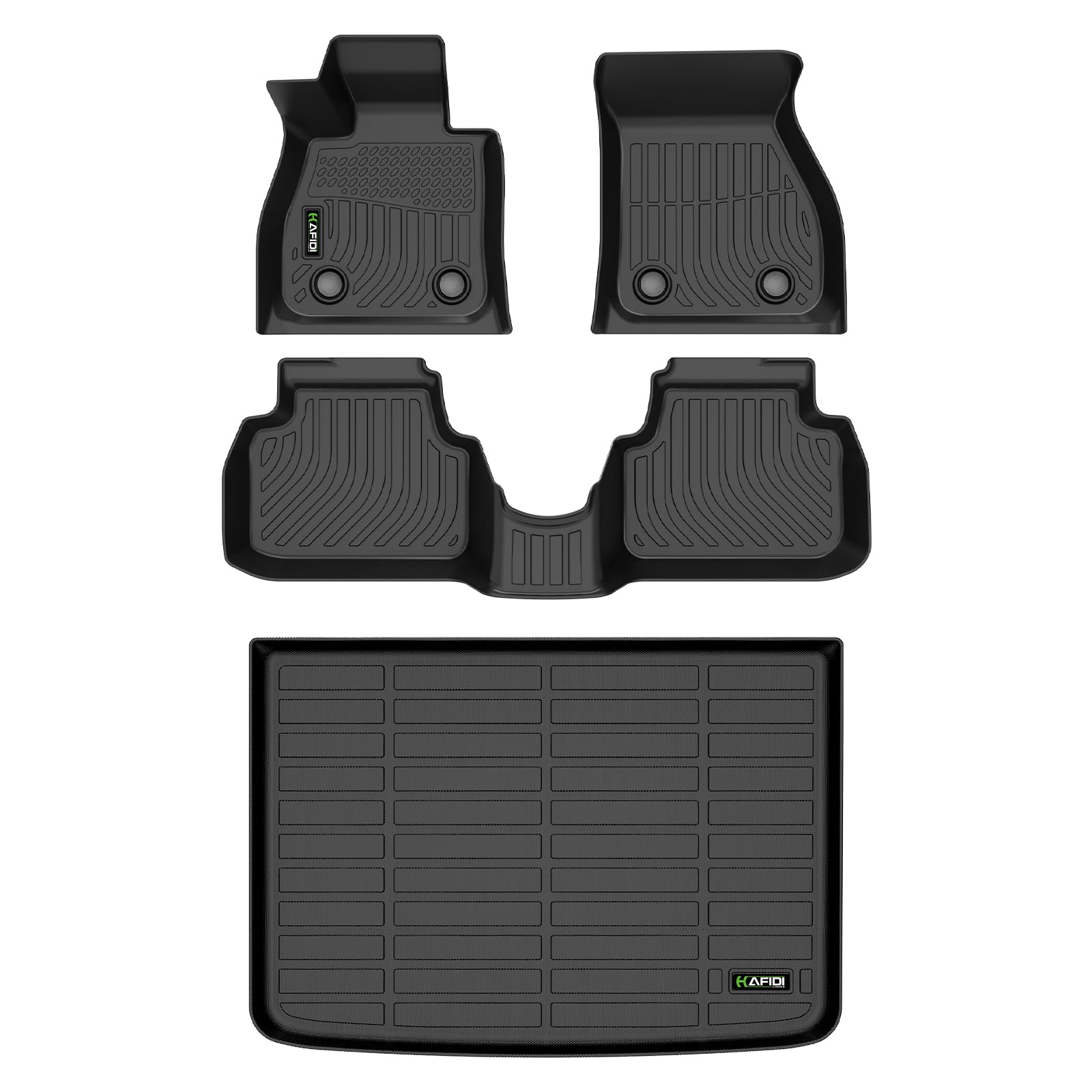 HAFIDI Floor Mats & Cargo Liner Custom for 2016-2024 Mini Clubman All Weather Protection TPE Heavy Duty Non-Slip Automotive Floor Liners Fits Full Set Accessories, Black Image