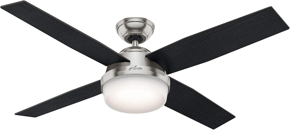 Hunter Indoor Ceiling Fan With Light And Remote Control Dempsey