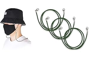 Allsense Fashion Leather Mask Lanyards Ear Pressure Relief Safety Holder Hanger with Hook for Adult Dark Green 3 Pack