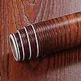 Livelynine Cherry Wood Contact Paper for Cabinets Desk Table Top Peel and Stick Cabinet Covering Mahogany Wood Grain Wallpaper Adhesive Liner Laminate Sheet Veneer Furniture Vinyl Wrap 15.8X78.8