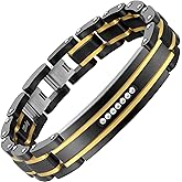 Zillaly Men Bracelet Stainless Steel men black bracelet Link diamond silver bracelet blue particles jewelry Men chain Gift Boxes