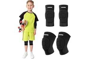 YEEKORO Kids/Youth Knee Pads + Elbow Pads, Compression Support Sleeve with Thickened Pad, Breathable & Lightweight Protective
