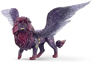 Schleich Bayala - 5" Glow in the Dark Moon Lion Toy - Unique Portable Glowing Night Light Animal Figurine - Imaginative Play Fantasy Action Figure with Movable Wings - Toys for Kids Ages 5+ | 70838