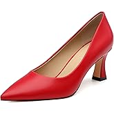 SHOWFOREST Women's Pointed Toe Pumps Comfortable Slip on High Heels Closed Toe Professional Pumps with 2.5" Stiletto Heel Wedding Office Dress Shoes for Evening Party