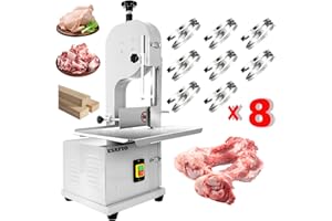 ESAFIO 2000W Commercial Meat Band Saw – Energy-Saving Electric Stainless Steel Vertical Bone with 8 Bonus Blades (2000W)