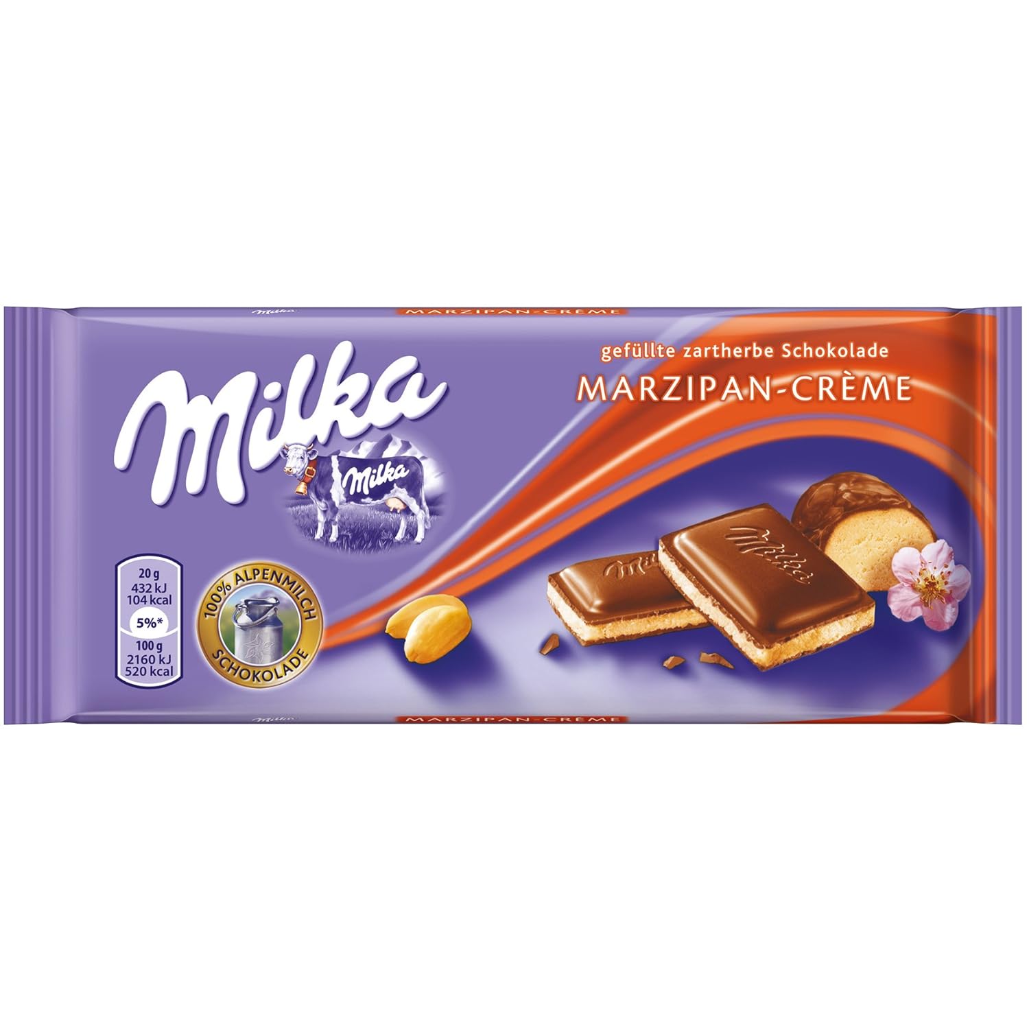 Milka Marzipan Chocolate Box With 20 Bars Each 100 Grams