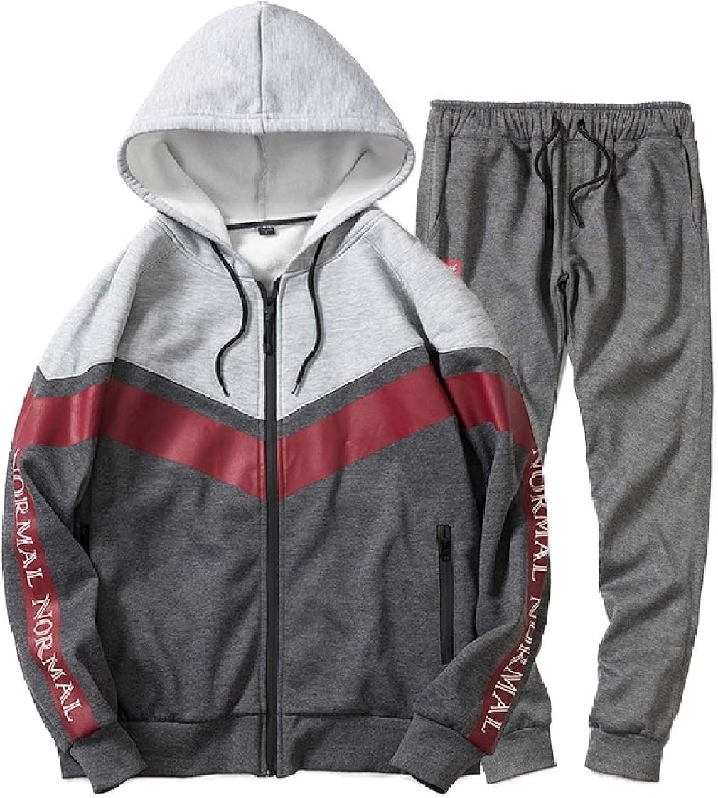 DressUMen mens Leisure Plus Size Juniors Hood Jogger Sweatshirt Set XS