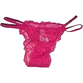 Victoria's Secret Double Shine Strap Lace Brazilian Panty Color Pink/Fuschia New