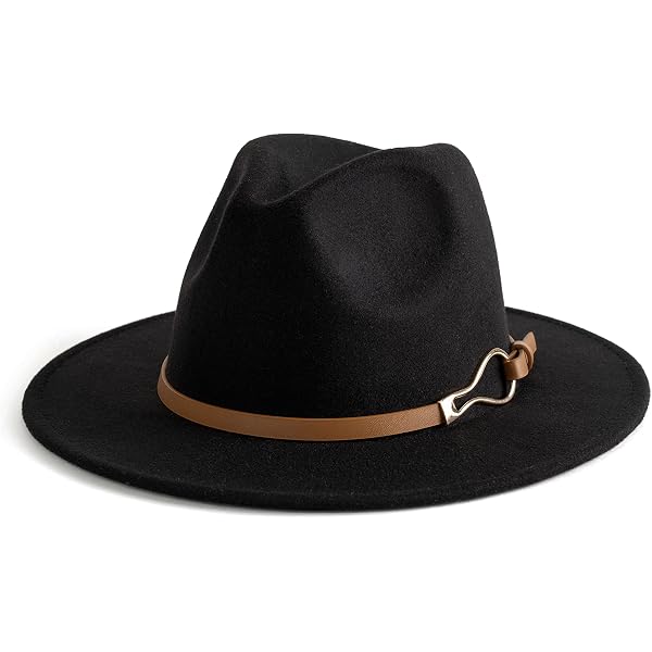AllSaints Logo Rivet Fedora Black at Amazon Women display picture 1
