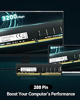 Lexar 16GB DDR4 UDIMM 3200 MHz 288-Pin Desktop Memory RAM Upgrade view 3