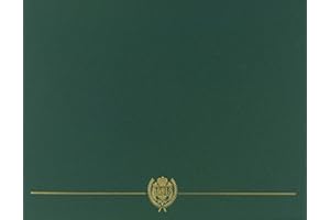 Great Papers! Classic Crest Hunter Green with Gold Foil Certificate Cover, 12" x 9.375", 5 Count (903118)