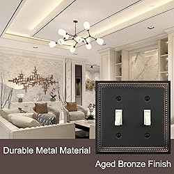 OKAWYC Double Toggle Light Switch Cover Belaire
