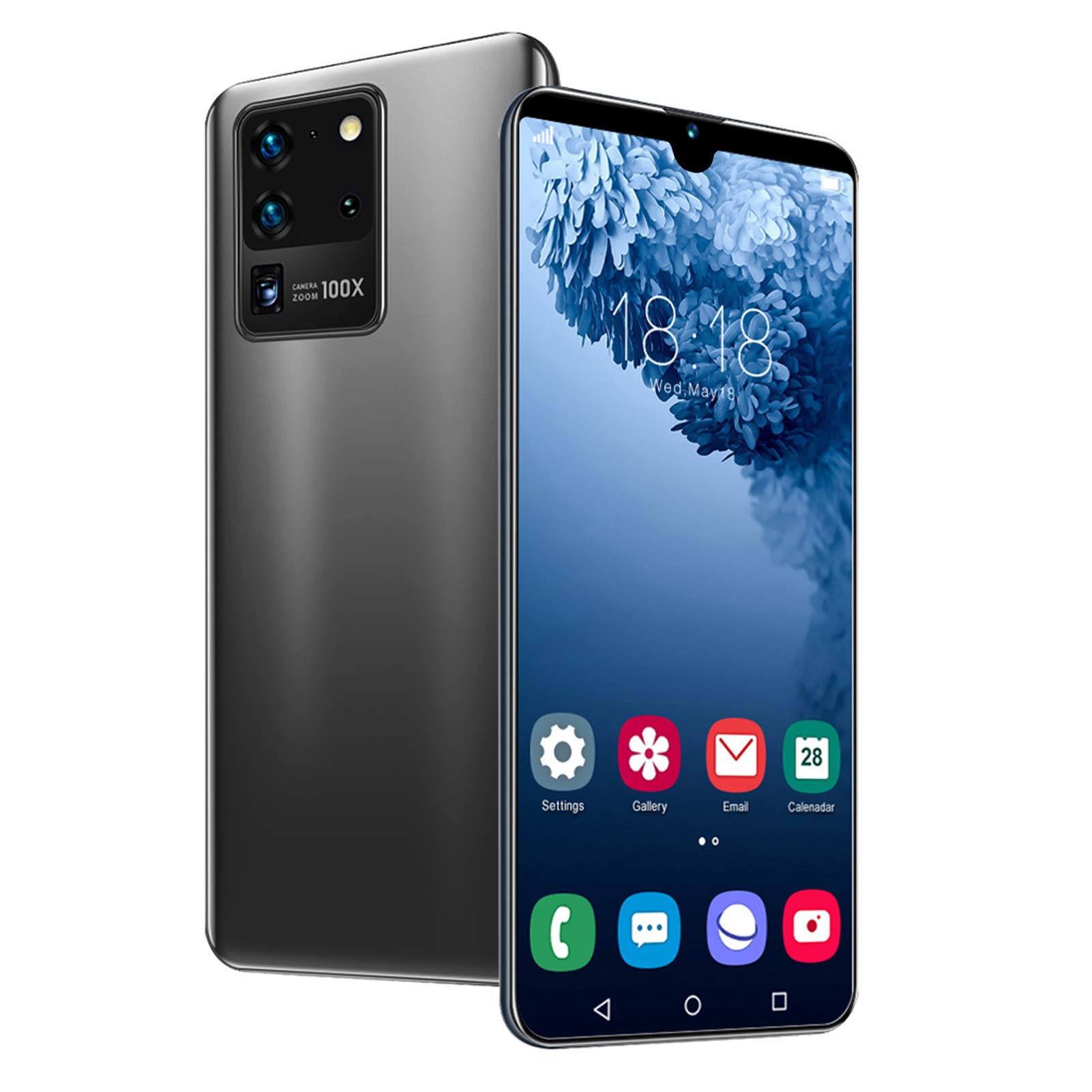 Hilitand 6.1in Full Screen Dual Card Face ID Smartphone,Front Camera 200W + Back Camera 500W,Fingerprint Unlocked Fast and Secure,5point Touching Screen,Support for Android 10.0,with 128G Memory Card