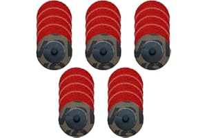 WA 25PACK - 2" Ceramic Quick Change Sanding Discs, 36# Roll Lock VSM Ceramic Grains (SG) Disc for Die Grinder, Roll On, Type 