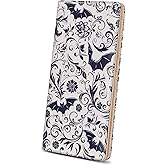 Immaturus Goth Bats Womens Wallet, Slim Thin RFID Blocking Credit Card Wallets, Long Bifold PU Leather Card Holder Organizer, Gothic Cash Clutch Billfold with Zipper Coin Pocket Ladies Girls Gift