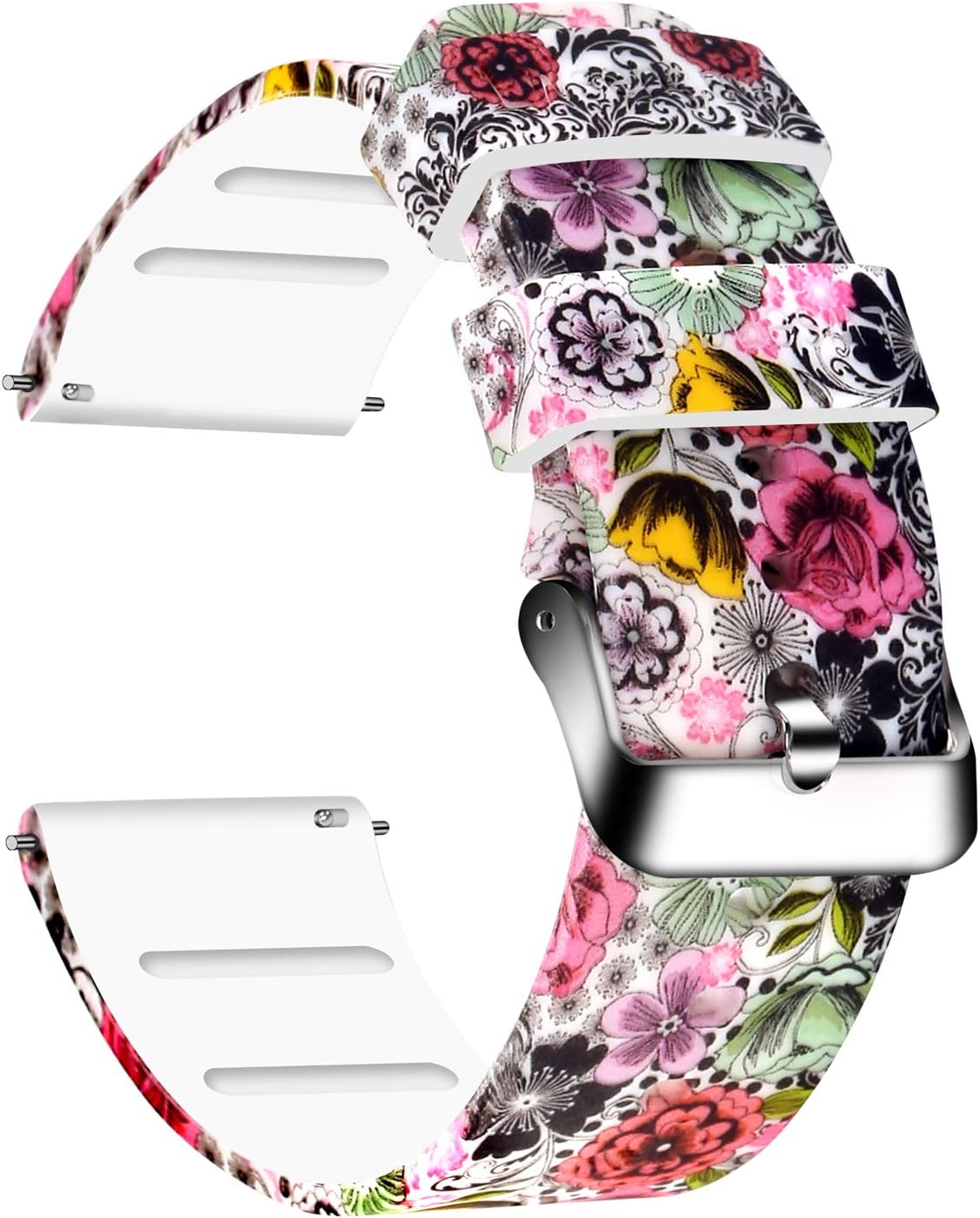 Lwsengme Sport Watch Bands- Silicone Quick Release- Width (20mm,22mm)& Choose Color Rubber Watch Straps for Men &Women
