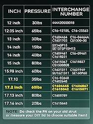 HelloAuto C16-06867 17 inch 60Lb/267N Gas Struts