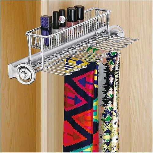 yxx Telescopic Hanger Closet Pull-Out 11 Tie Belt Storage Rack,Wardrobe Hanging Tie Holder with Sliding Rail,Wardrobe Storage Rack