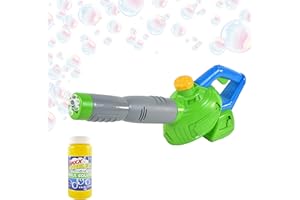 SUNNY DAYS ENTERTAINMENT Maxx Bubbles Toy Bubble Leaf Blower with Non Toxic Refill Solution, Sturdy Plastic, Bubble Toys for Boys and Girls, Outdoor Summer Fun for Kids and Toddlers, 3+