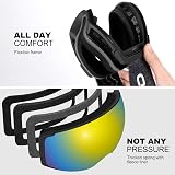 Odoland Frameless OTG Ski Goggles with Detachable Lens Anti-Fog UV400 view 4