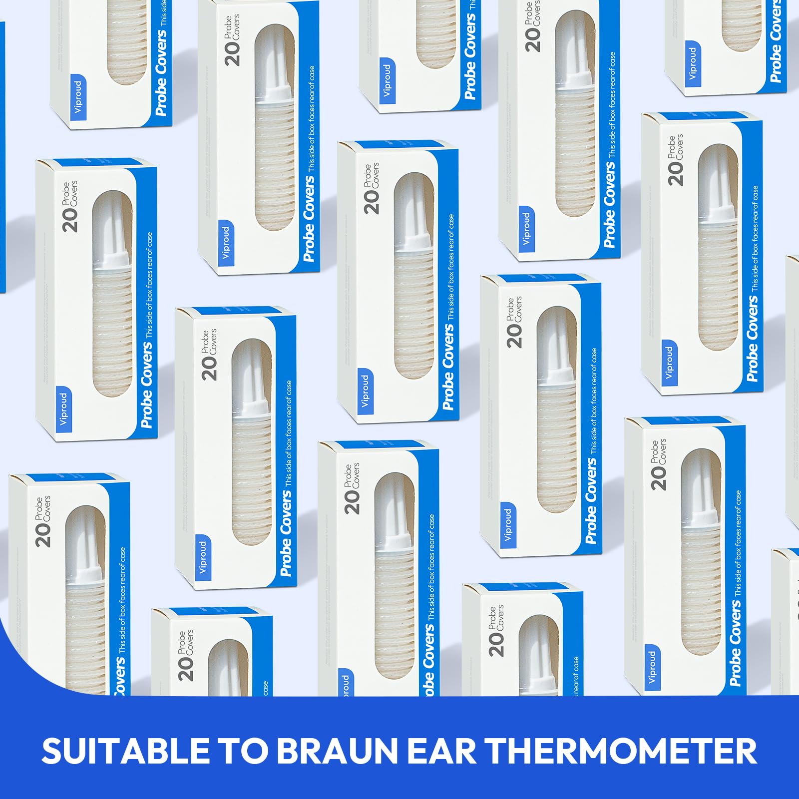 120X Ear Thermometer Probe Covers, for All Braun Thermometer Ear Covers, Lens Filters, Refill Caps, 0% BPA Disposable Covers