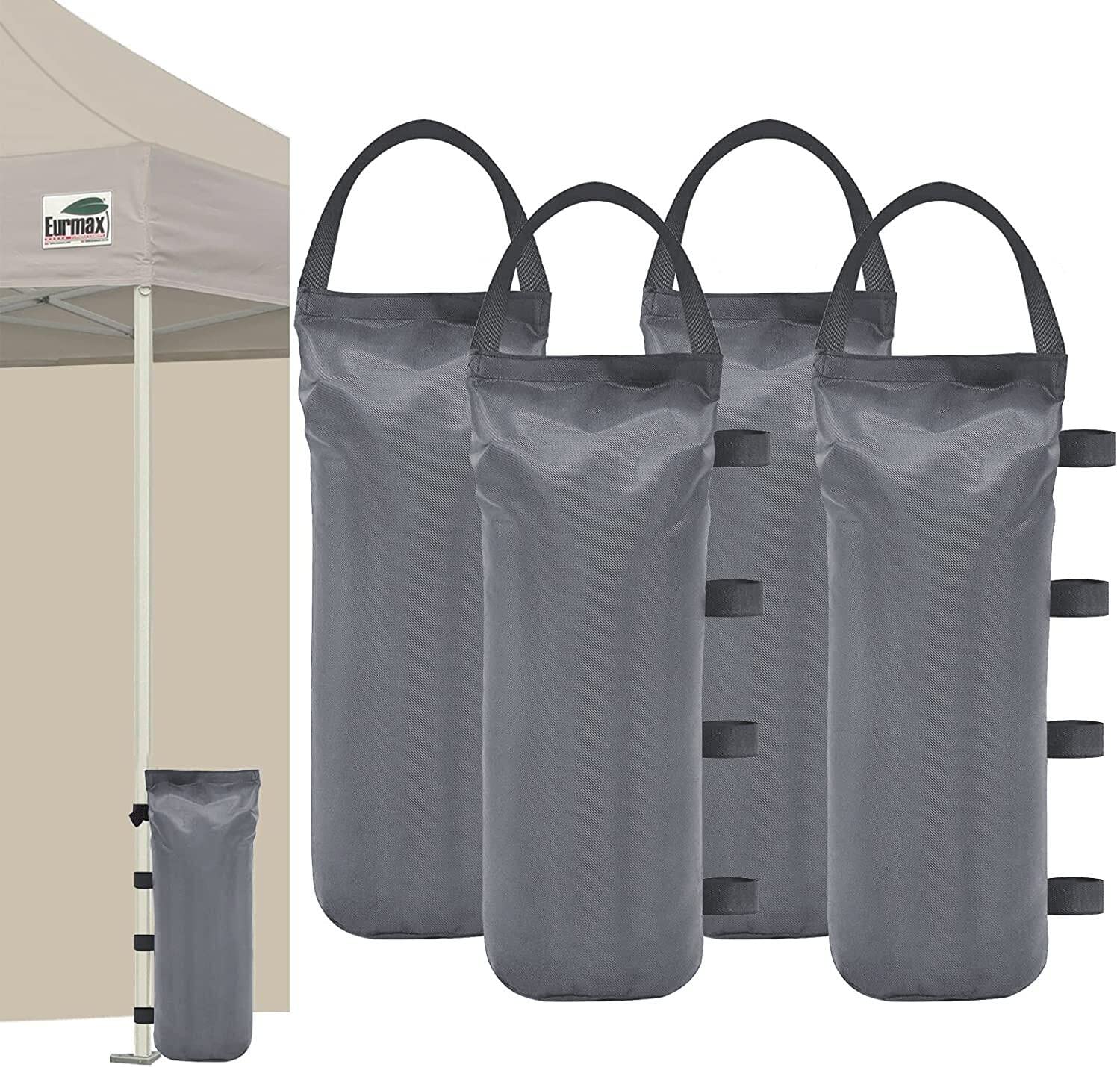 Photo 1 of Eurmax USA Weight Capacity 112 LBS Extra Large Pop up Gazebo Weights Sand Bags for Pop up Canopy Tent Pergola Outdoor Instant Canopies,Sand Bags Without Sand, 4-Pack,(Gray)