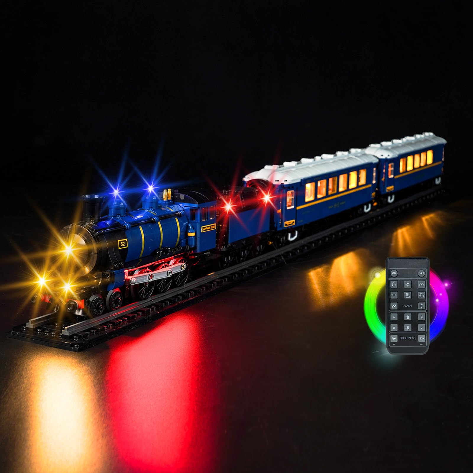Light Kit for Lego Orient Express Train, Lighting Set for Lego 21344 Ideas The Orient Express Train - Not Include Models, Just Light Kit (Remote Control Version) — image 1