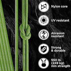 TECEUM Paracord Type III 550 Fluo Green – 50 ft
