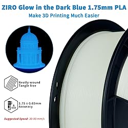ZIRO Glow in The Dark Filament, PLA Filament