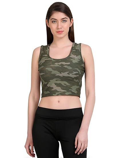 army print crop top