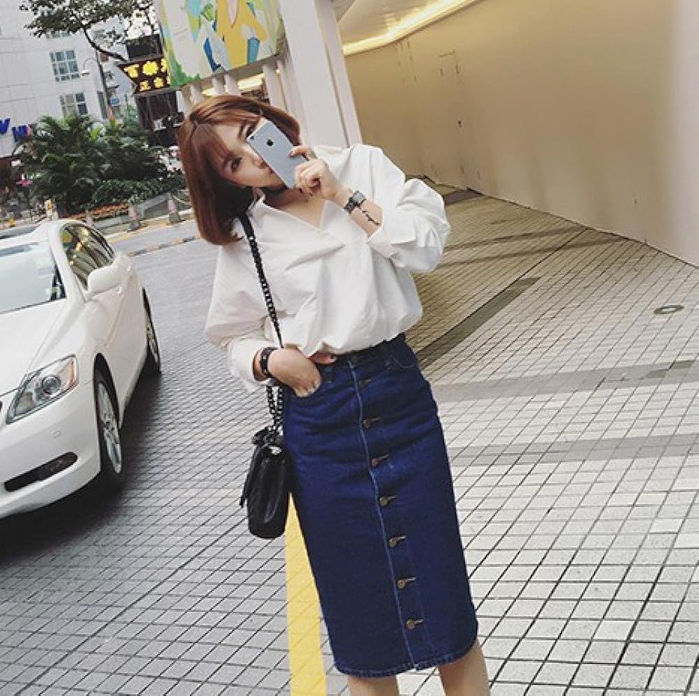 Casual Enlishop Women High Waist Single 