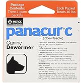 Panacur C Canine Dewormer (Fenbendazole), 4 Gram, 3 Count (Pack of 1), Red