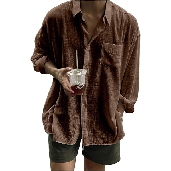 Amazon.com: VIPWOLF Men's Oversized Dress Shirts Button Down Long Sleeve  Casual Baggy Shirt Black Small : Clothing, Shoes & Jewelry