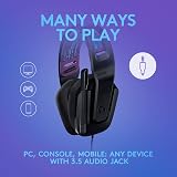Logitech G335 Wired Gaming Headset Black 3.5mm Mic Flip to Mute Memory Foam view 3