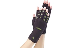 Hempvana Green Relief Arthritis Gloves Woven with Hemp Fibers, AS SEEN ON TV, Advanced Compression to Help Relieve Pain & Swelling, Adjustable Wrist Strap for the Ultimate Fit, Non-Slip Grip, (L/XL)