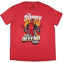 ★送料・関税込★YESEYESEE★Y.E.S x Deadpool Problem Tee★ Marvel Men's Deadpool I'm Sorry Did I Offend You Adult Short