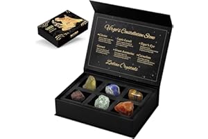 AOVILA Virgo Crystals Gift Set, Zodiac Signs Healing Crystals Birthstones with Horoscope Box Set Virgo Astrology Crystals Healing Stones Gifts