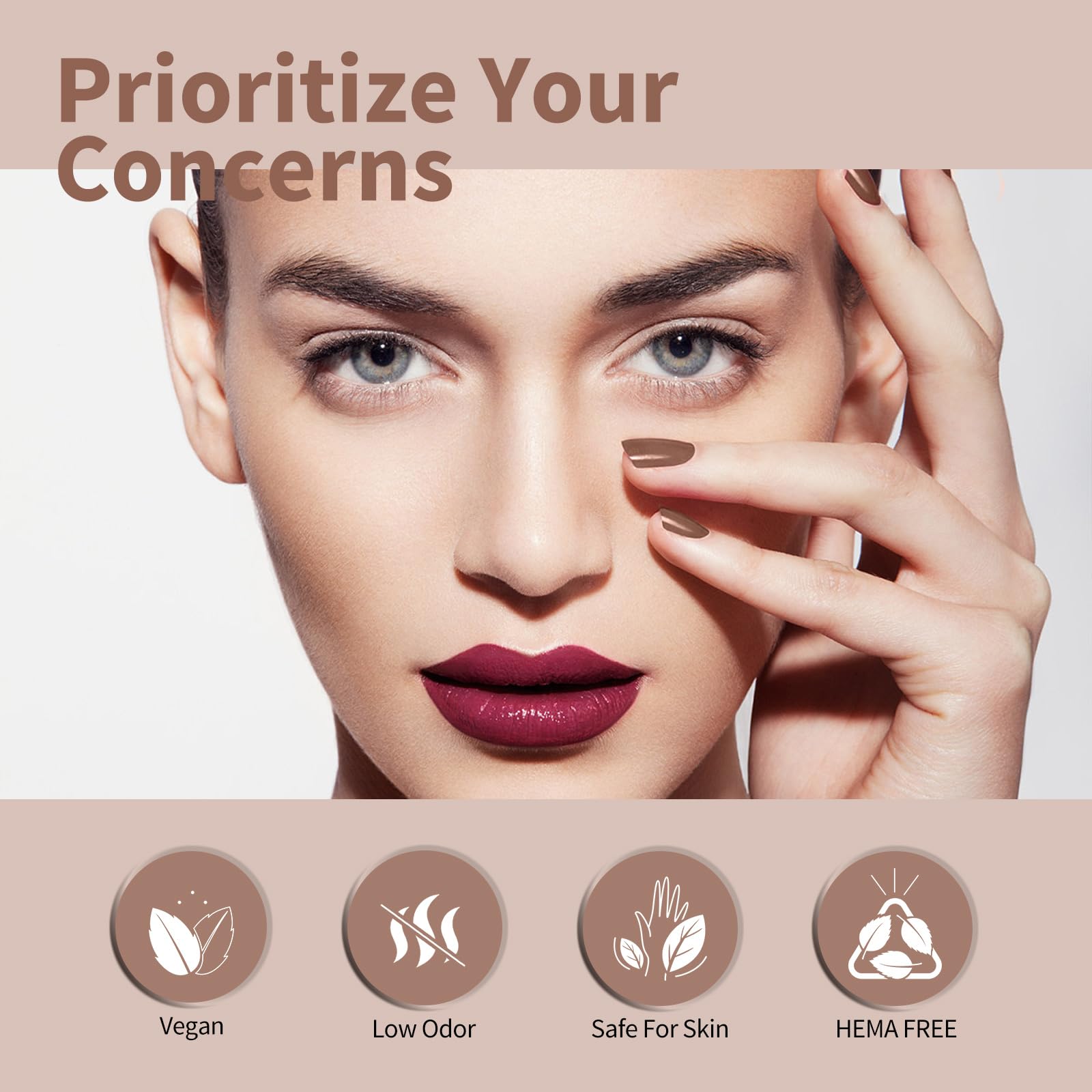 Canni Brown Gel Nail Polish, Chocolate Brown Color, High Gloss Soak Off Uv Gel Nail Polish for French Nail Manicure Salon DIY - Image 6