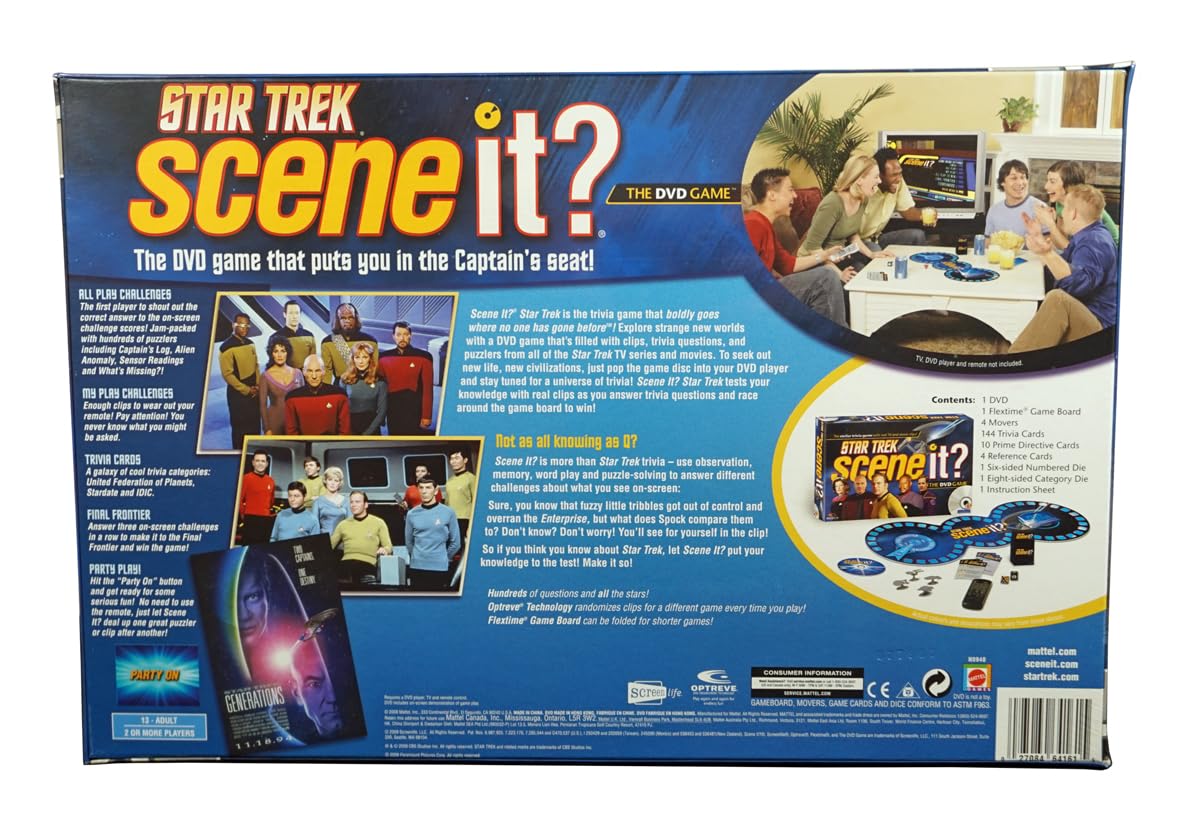 Mattel Star Trek Scene It? DVD Game with Real TV and Movie Clips