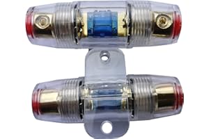 KCT FACTORY 2PCS in LINE Mini ANL Fuse Holder for CAR Audio 4GA/8GA-4GA/8GA Include Fuse