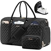 LOVEVOOK Travel Duffle Bag,Weekender Bags for Women Overnight Bag with Shoe Compartment, Carry on with Toiletry Bag,Duffel Bag with Wet Pocket,Hospital Bags for Labor and Delivery