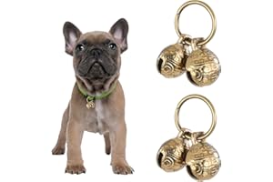 Styquenzer Copper Bell for Dog Collar, 4 PCS Brass Dog Bells Extra Loud Collar Bell for Pet Tracking Anti Lost Training Pets Pendant Accessories Anti Theft Bells for Little Dogs & Cats